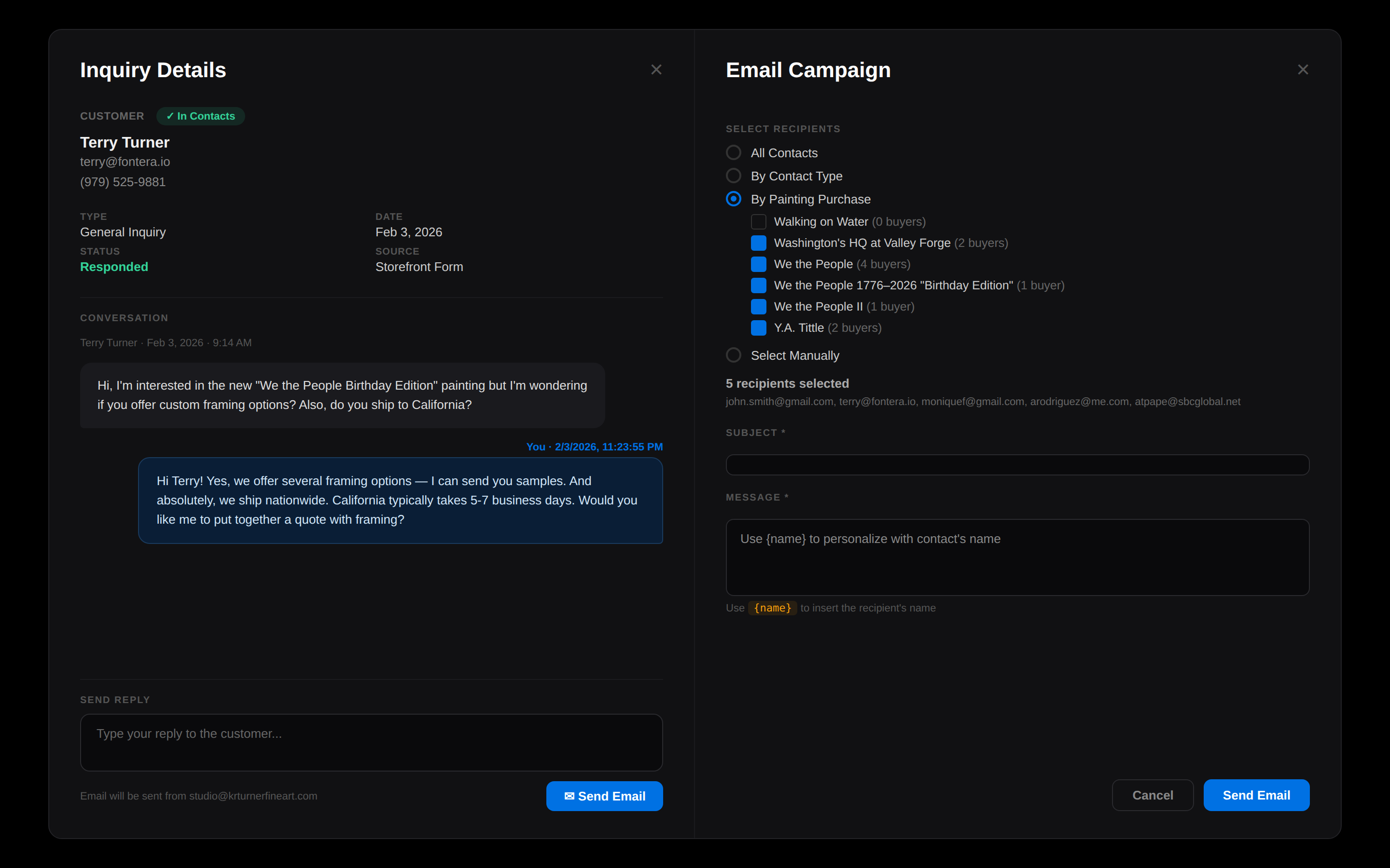 Contacts and campaigns